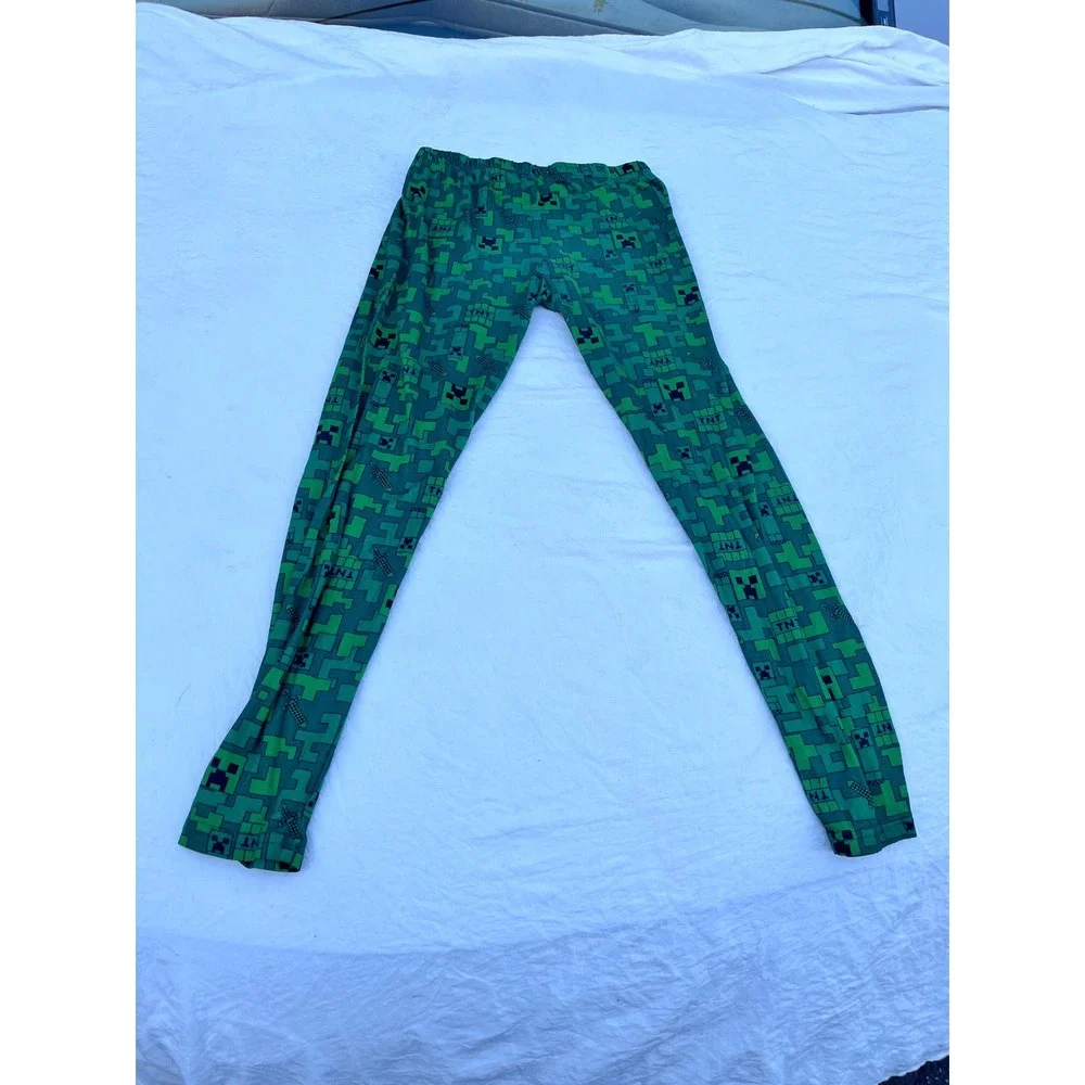 Minecraft Creeper TNT Kids Pajama Pants Green Size L‎